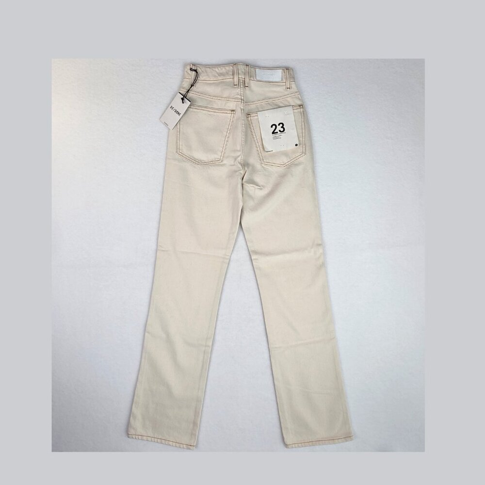 RE/DONE 70s Cigarette Jeans Rinsed Birch High Rise Straight Leg NWT Sz 23 - Picture 3 of 13